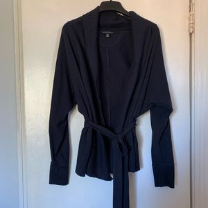 Banana Republic navy blue tie cardigan